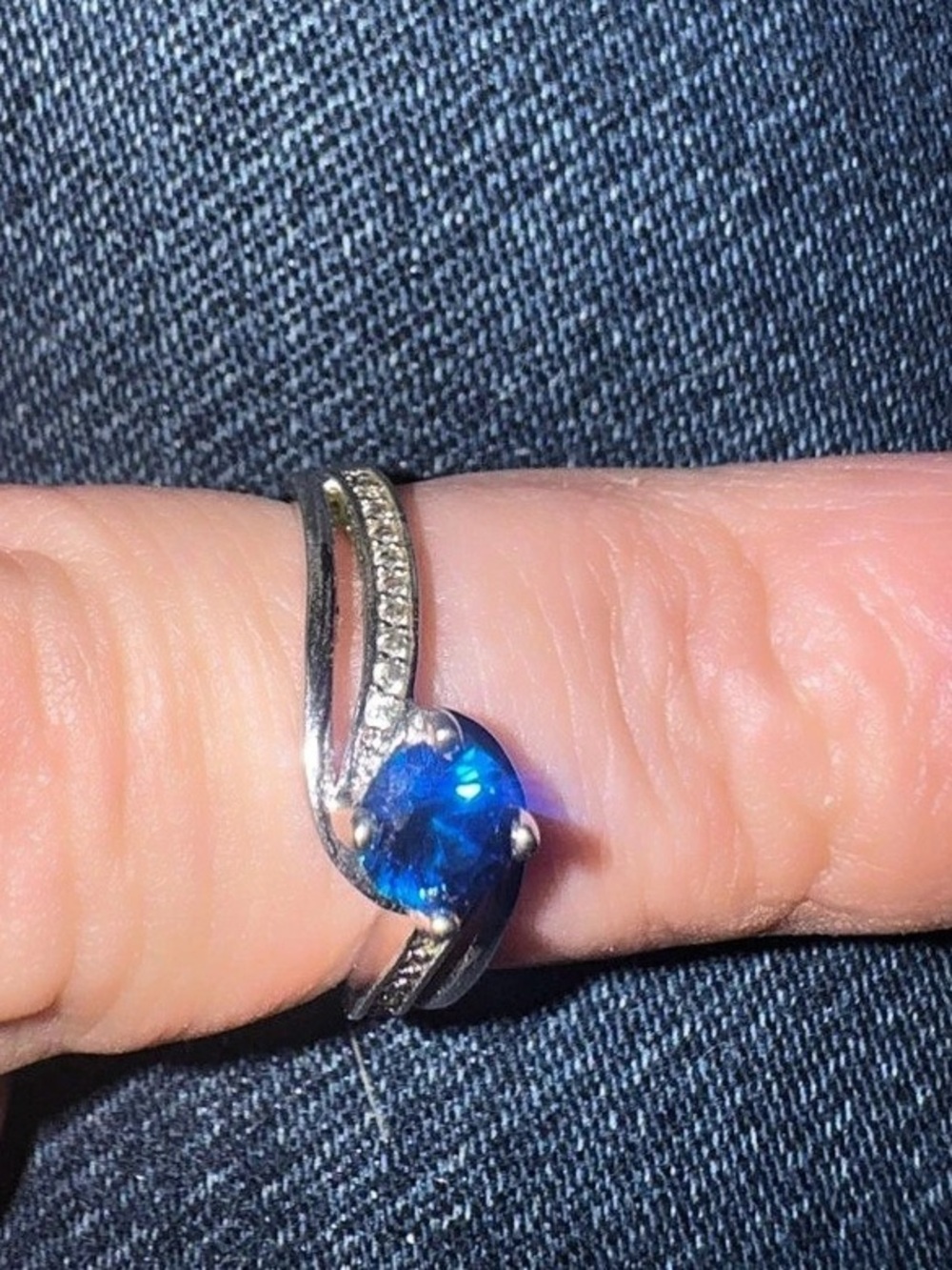 Sterling Silver Sapphire Ring
